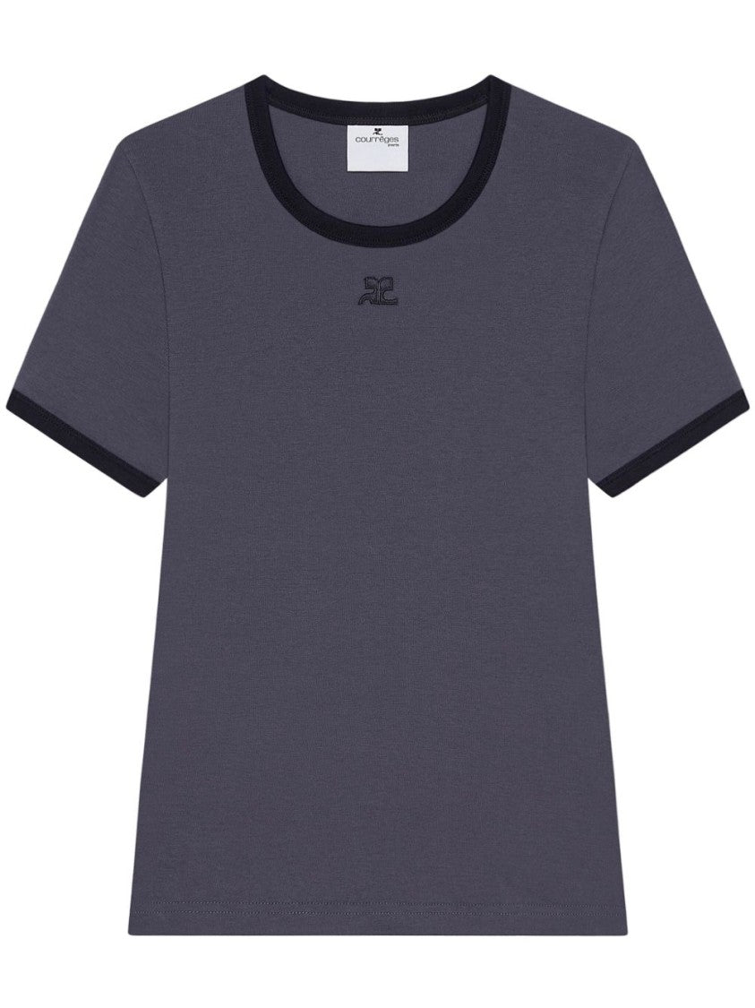 Courrèges Fitted Short-Sleeve Top