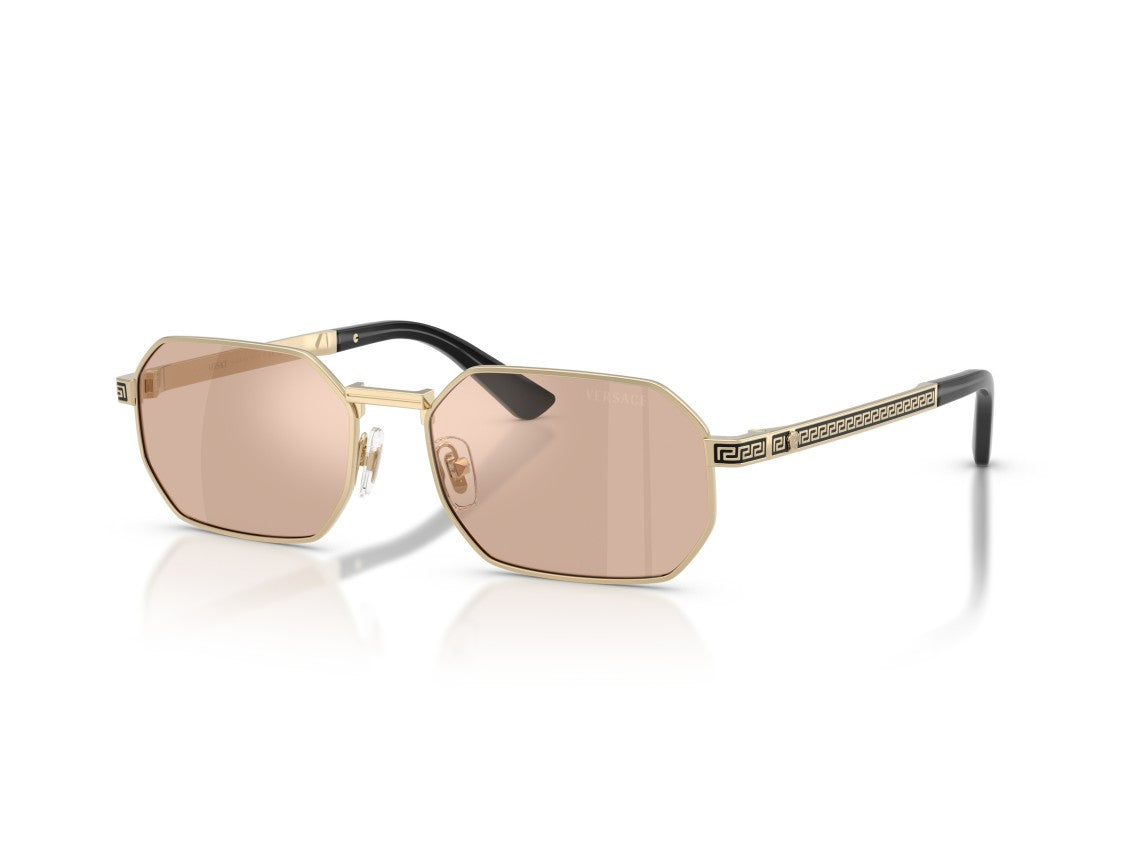 Versace Gold 0Ve2297 Octagonal Sunglasses