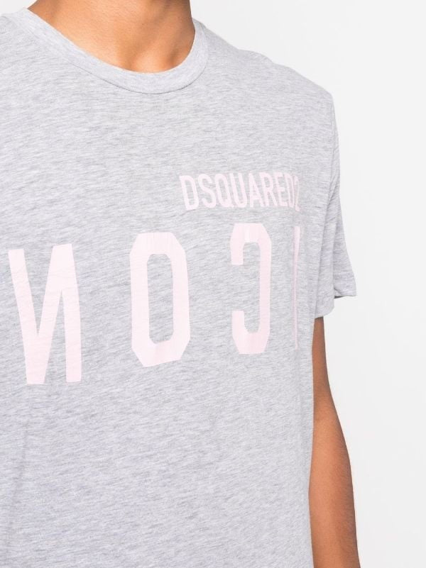Dsquared2 Reverse Logo-Print Grey T-Shirt
