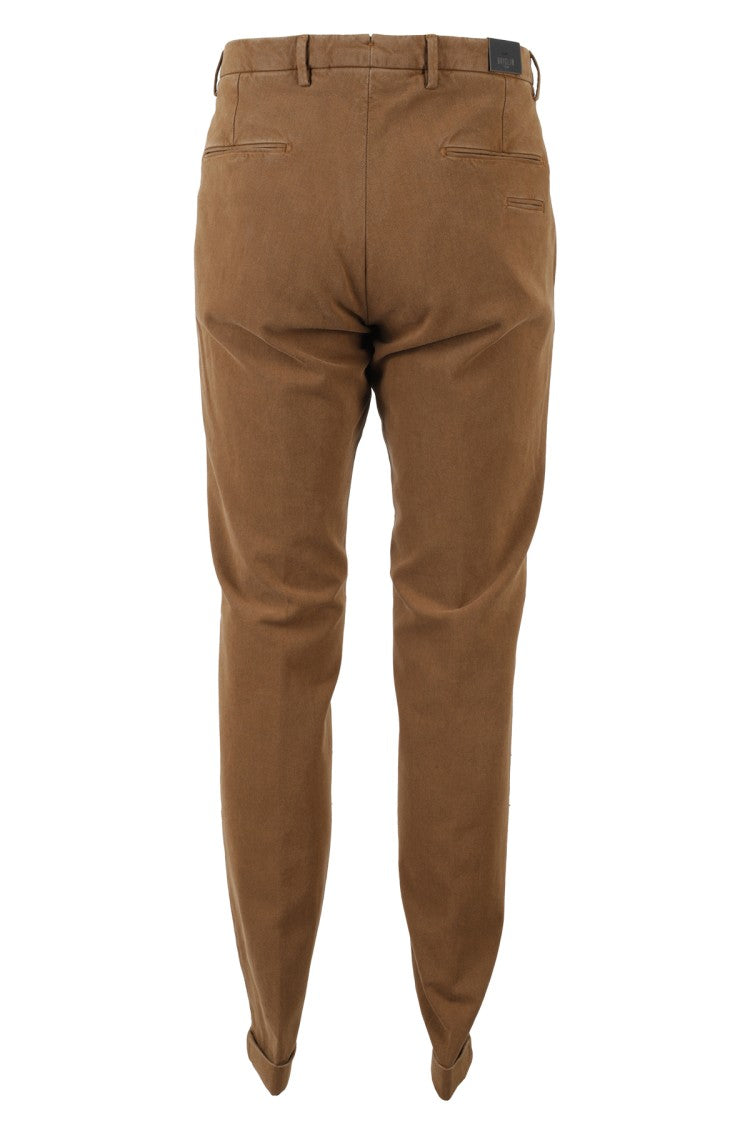 Briglia Tobacco Flat Front Tailored Trousers