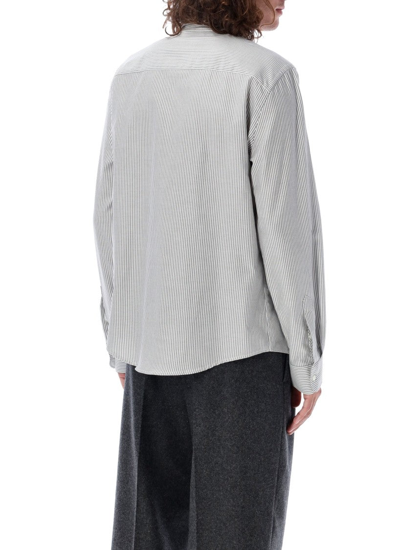 Ami Paris White Striped Ami De Coeur Shirt