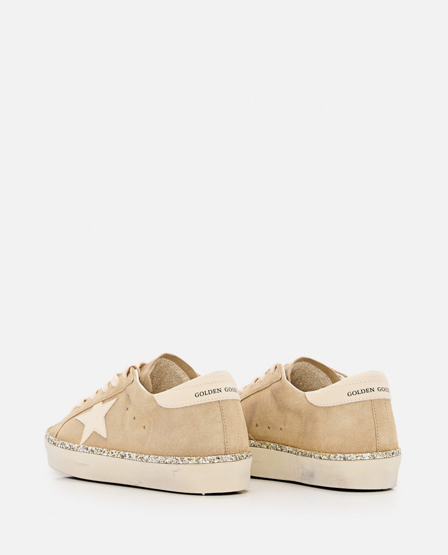 Golden Goose Beige Suede High-Top Sneakers