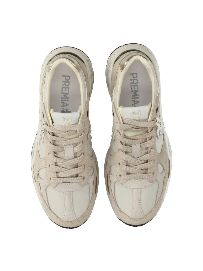 Premiata Low-Profile Textured Panel Sneakers