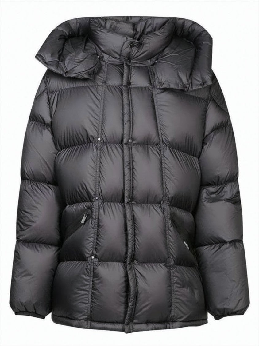 Moncler Voluminous Quilted Puffer Jacket With High Collar