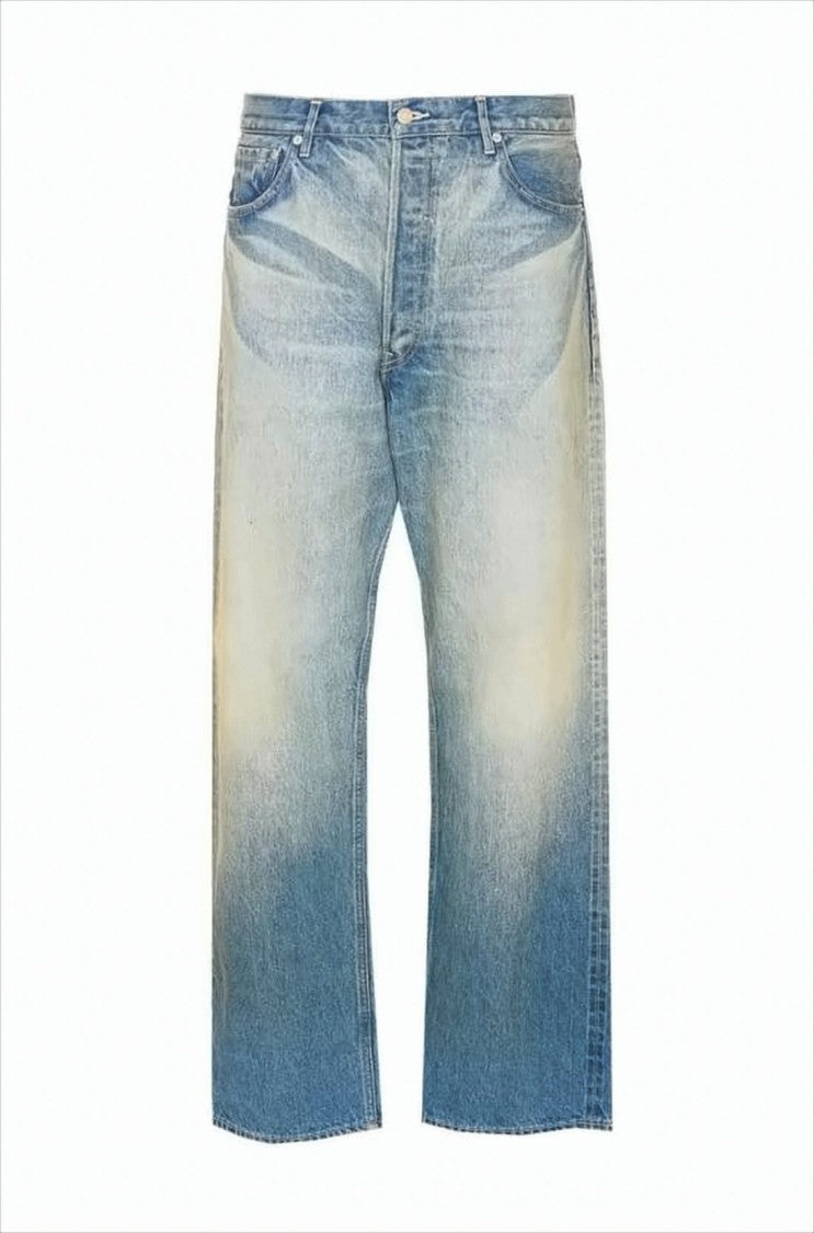 Auralee Relaxed Wide-Leg Denim Pants