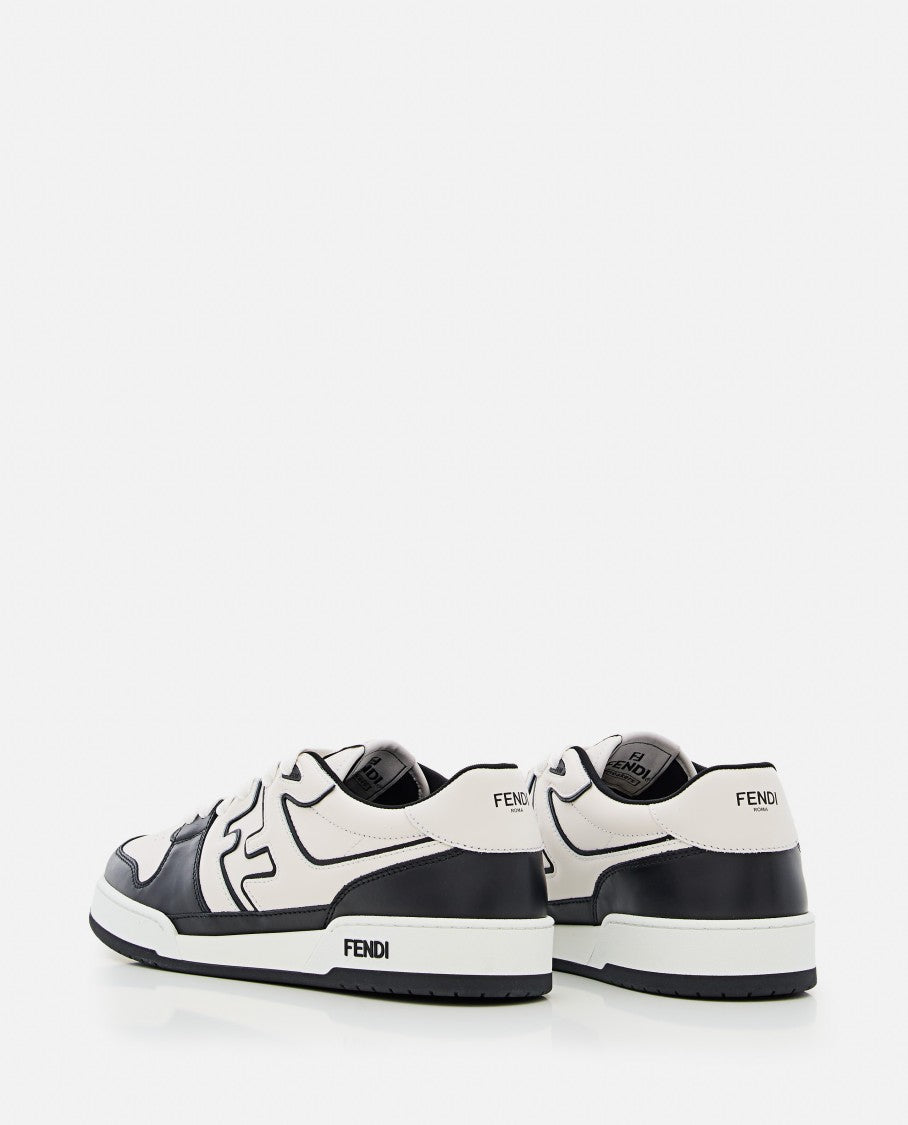 Fendi White And Black Fendi Match Sneakers