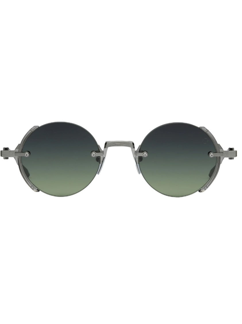 Akoni Jupiter Titanium Gradient Oval Sunglasses