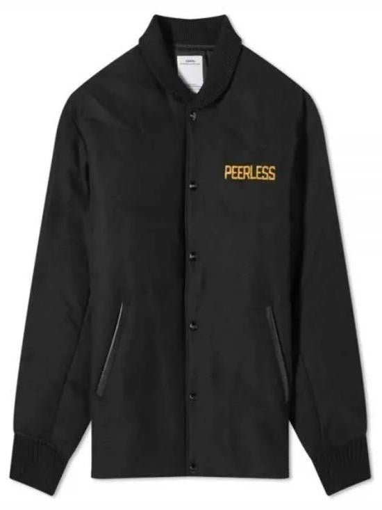 Visvim Minimalist Black Jacket With Ribbed Cuffs