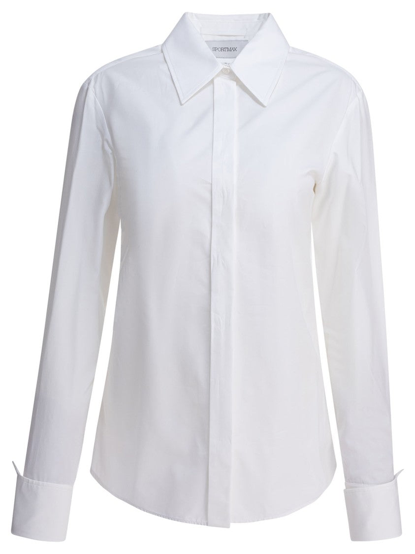 Max Mara White Tailored Shirt With Pointed Collar