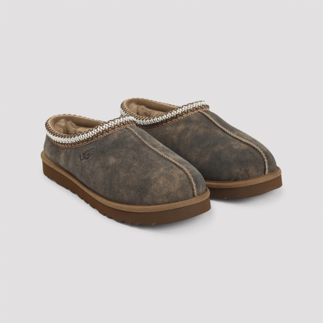 Ugg Chestnut Brown Suede Leather Tasman Ii Slippers