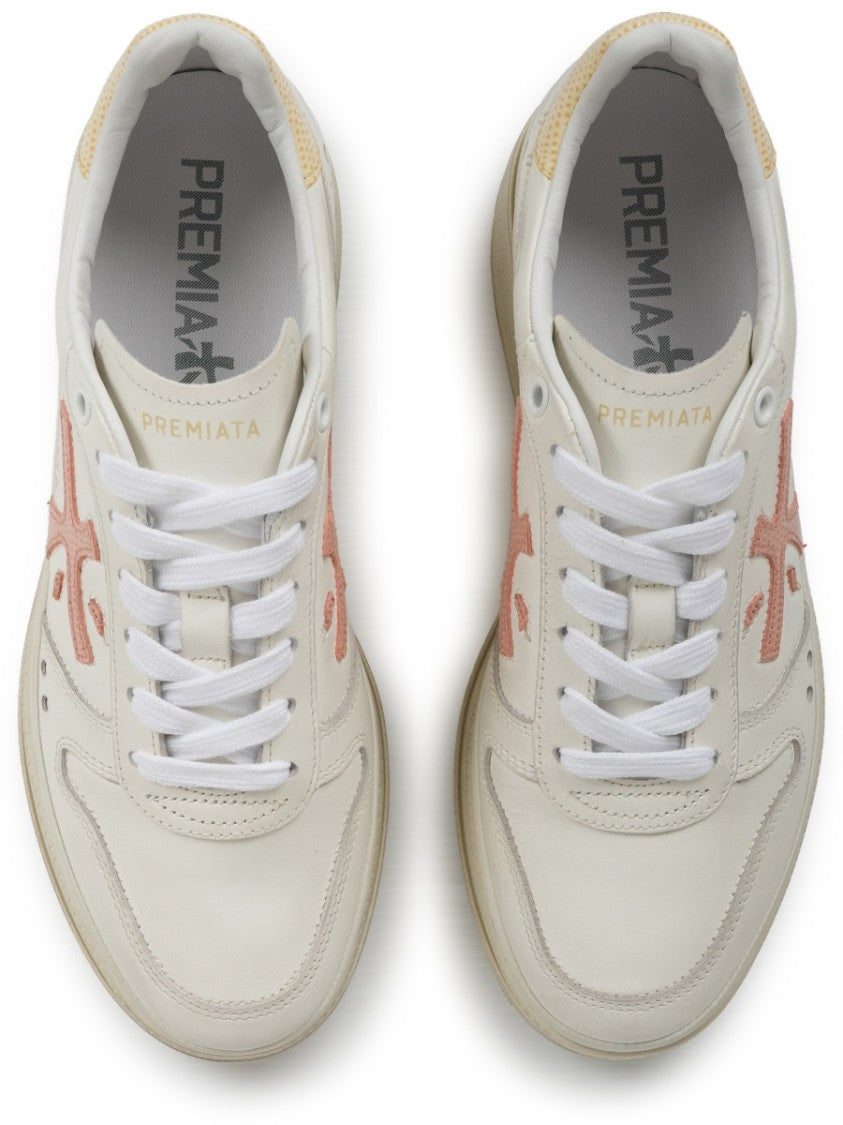Premiata Micol Calfskin Elevated Sole Sneakers