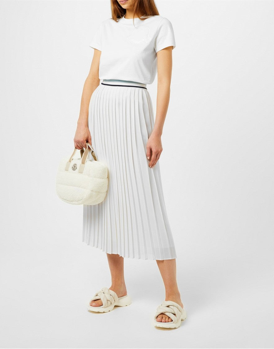 Moncler Pleated Logo Midi Skirt