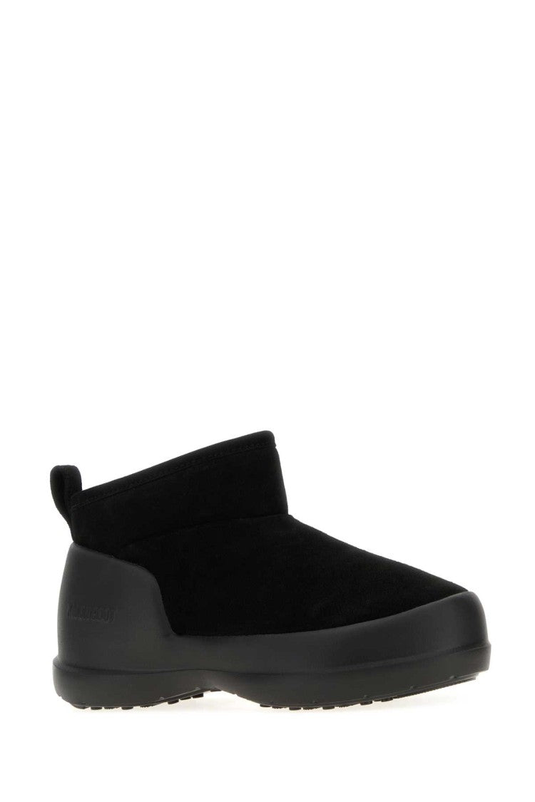 Moon Boot Black Suede Mezzaluna Ankle Boots
