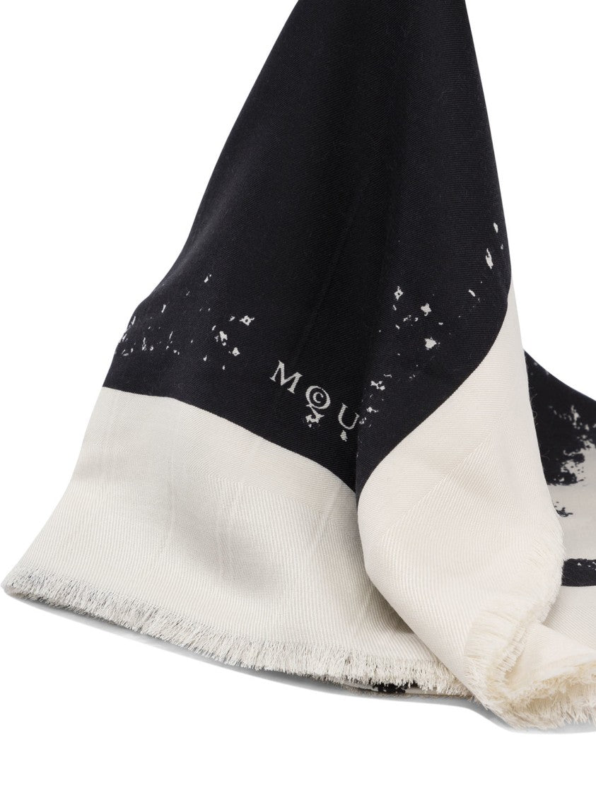 Alexander Mcqueen Logo-Embellished Silk-Wool Blend Scarf