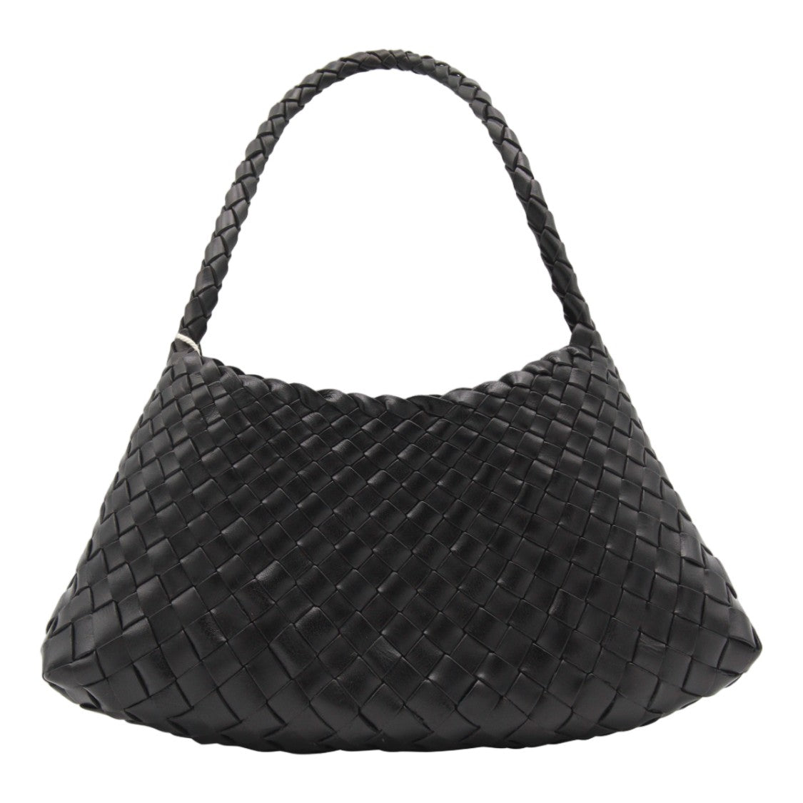 Dragon Diffusion Black Woven Braided Handle Shoulder Bag