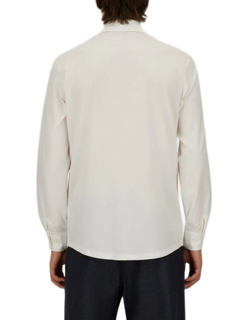 Herno Contemporary White Stretch Cotton Jersey Shirt