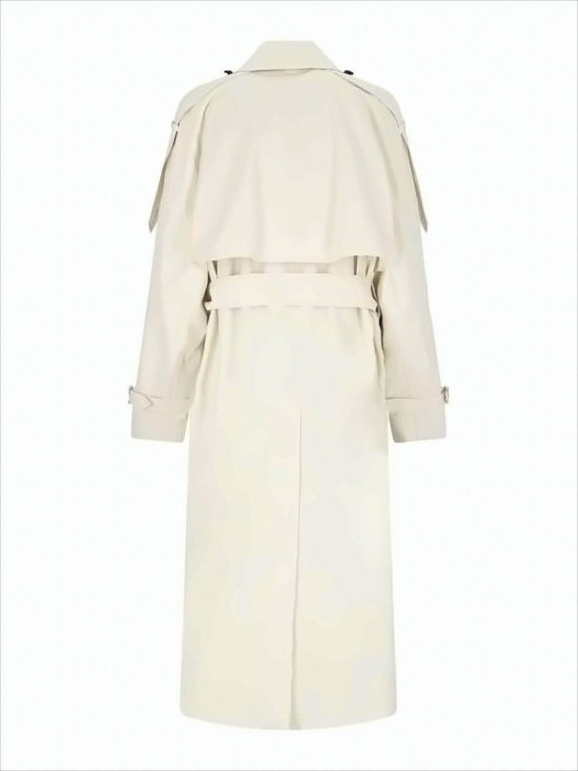 Burberry Double-Breasted Cotton Trench Coat With Belted Waist