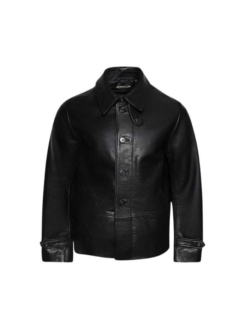 Bode Cropped Continental Coat Black