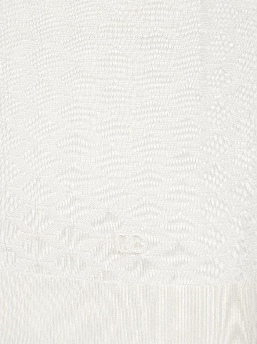 Dolce & Gabbana Short-Sleeve Silk Polo Shirt