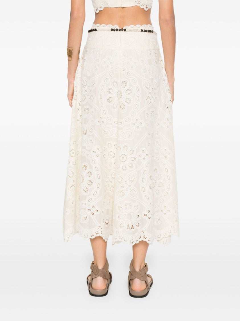 Zimmermann Rhiannon Embroidered Skirt