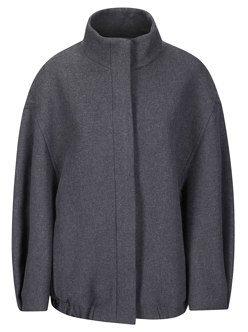 Dries Van Noten High Collar Jacket With Hidden Zip