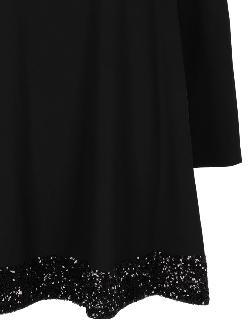 Emporio Armani Black Sequin Hem Day Dress