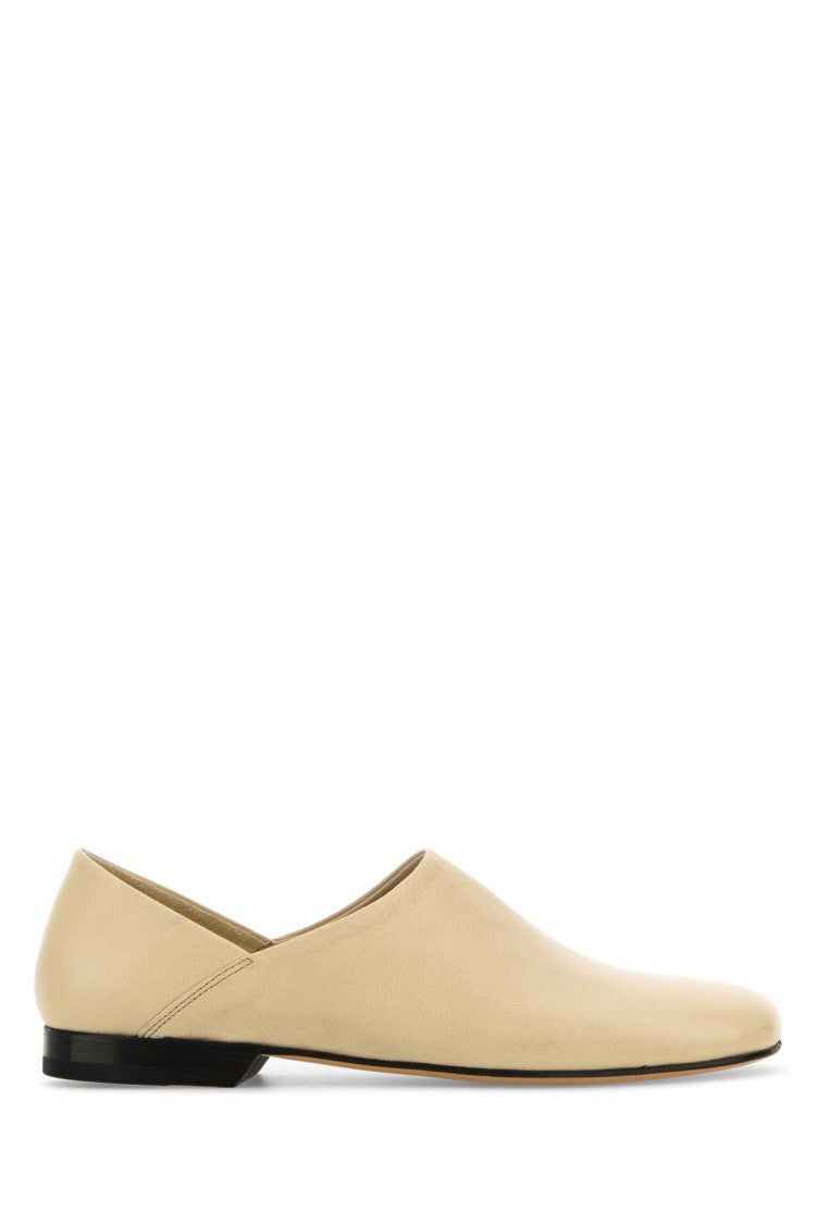Lemaire Sand Leather Loafers Slip-On Style