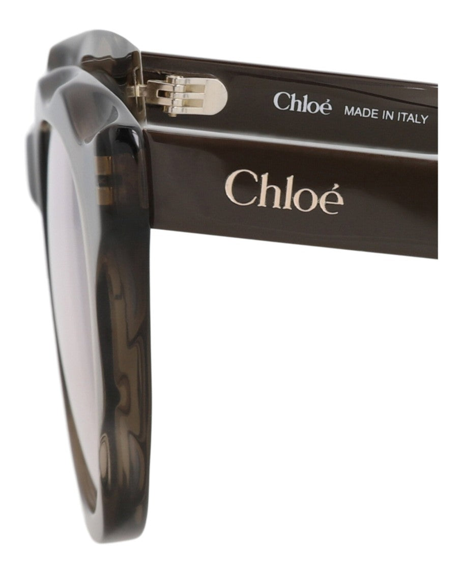 Chloé Round-Frame Recycled Acetate Sunglasses