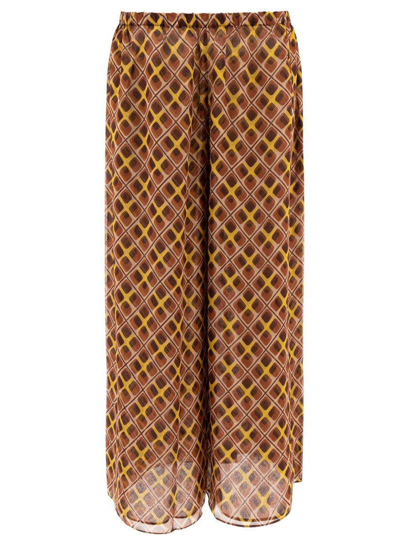 Bode Wide-Leg Trousers With Geometric Pattern