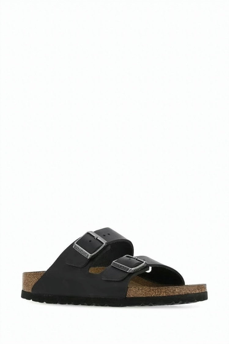 Birkenstock Double Strap Leather Slide Sandal