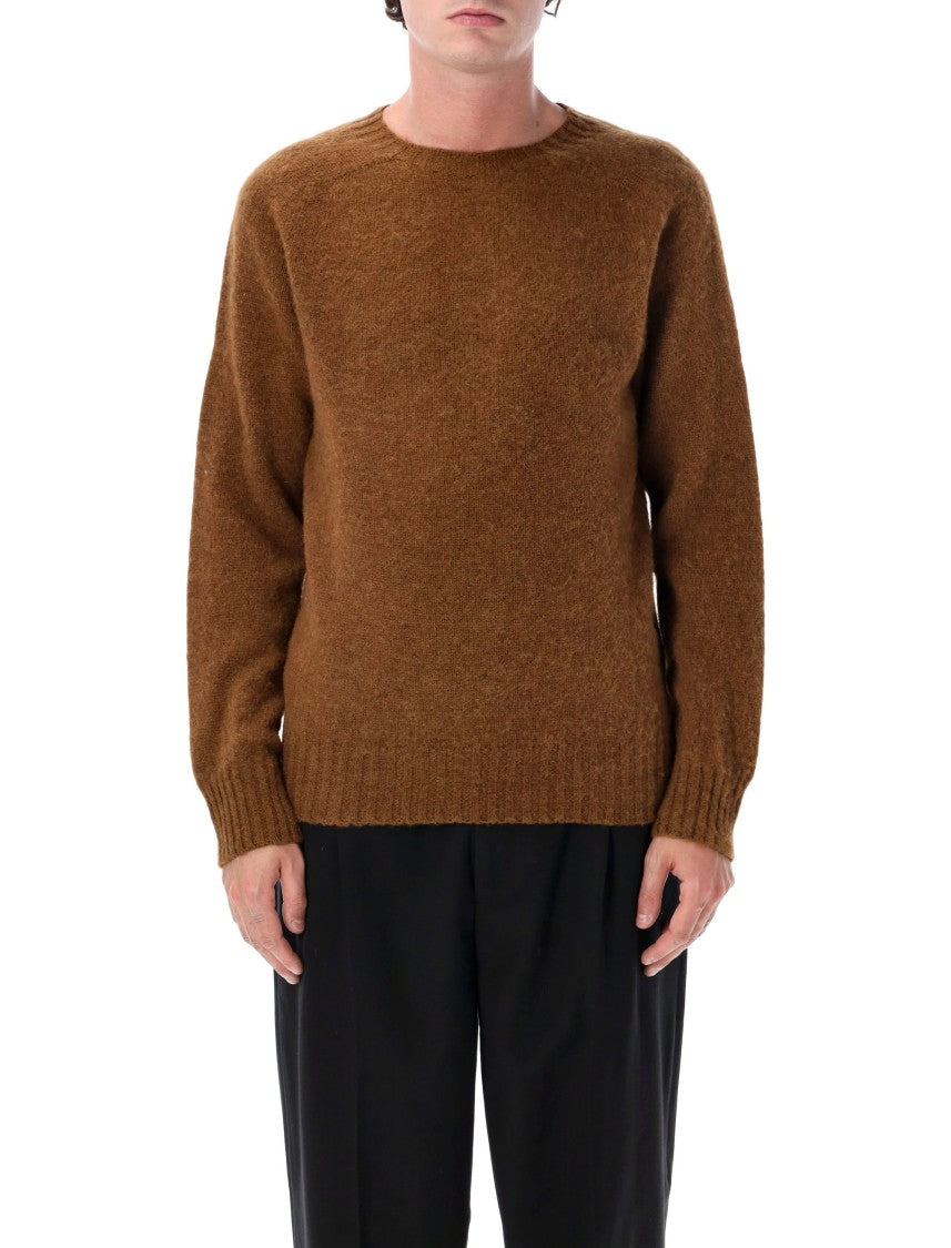 Howlin Textured Crewneck Shetland Wool Sweater