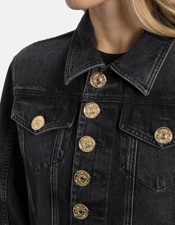 Dondup Cropped Denim Jacket With Classic Collar