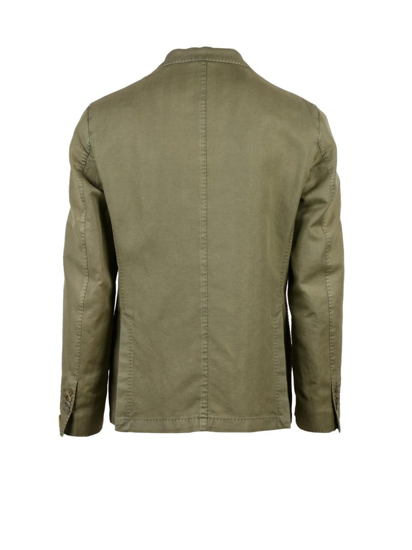 L.B.M. 1911 Sage Green Linen Cotton Fitted Jacket