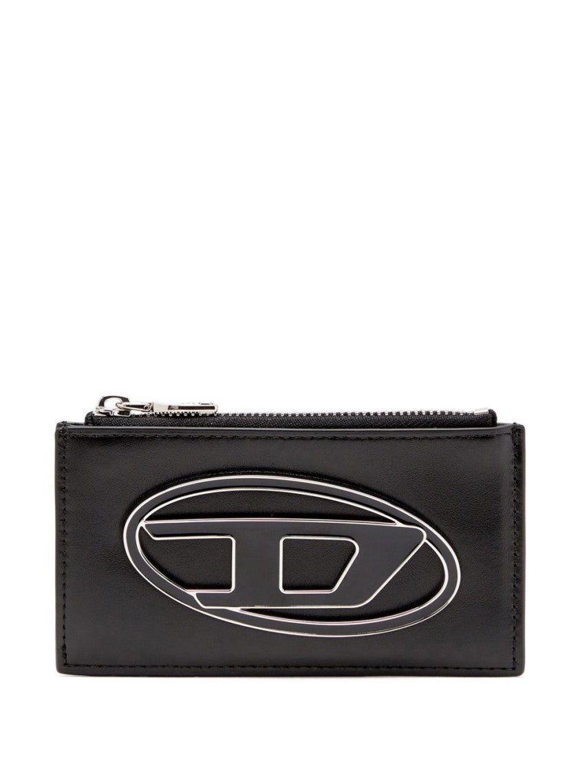Diesel Rectangular Black Polyamide Clutch With Oval Emblem