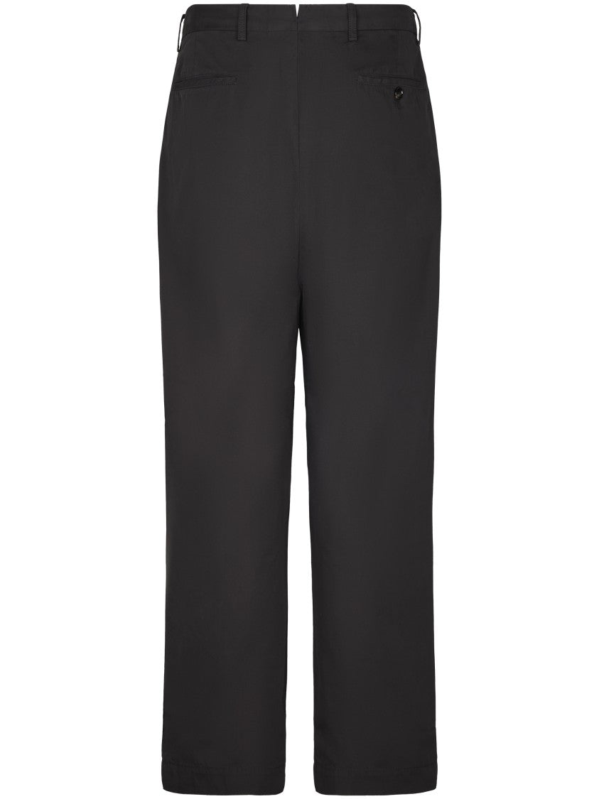 Cellar Door Straight-Leg Trousers With Mid-Rise Waist And Pleated Front