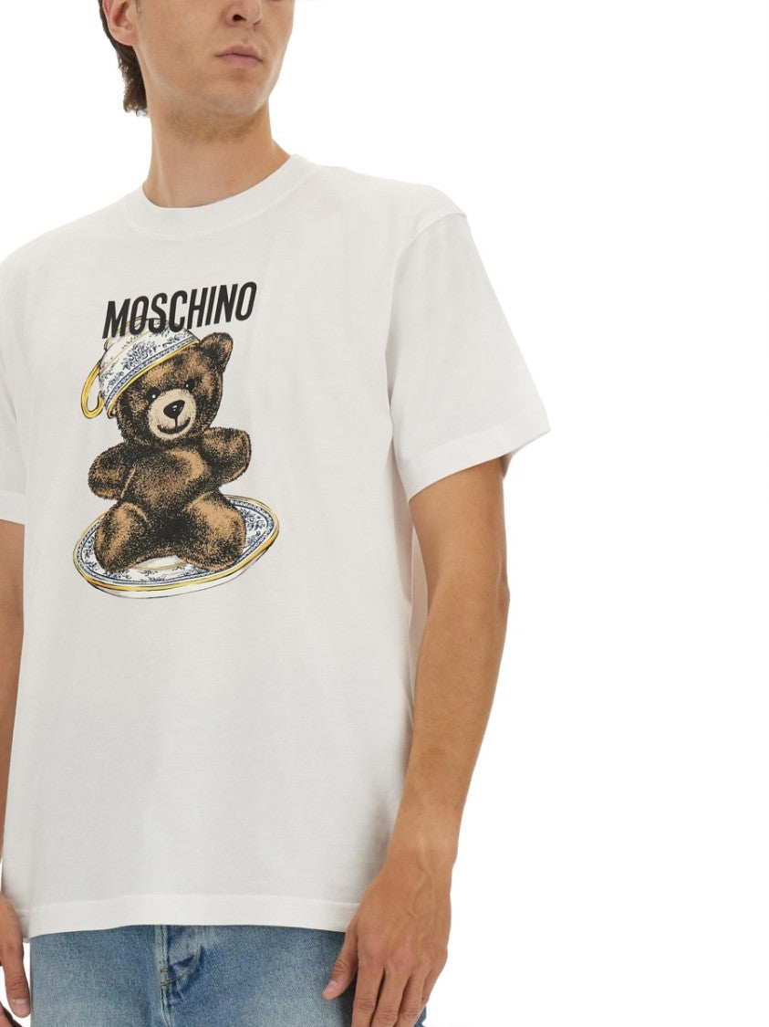 Moschino Whimsical Bear Graphic T-Shirt