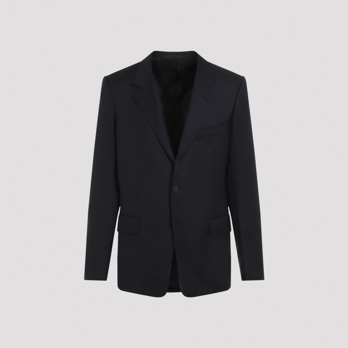 Lanvin Single Breasted Tailored Navy Blue Virgin Wool Jacket