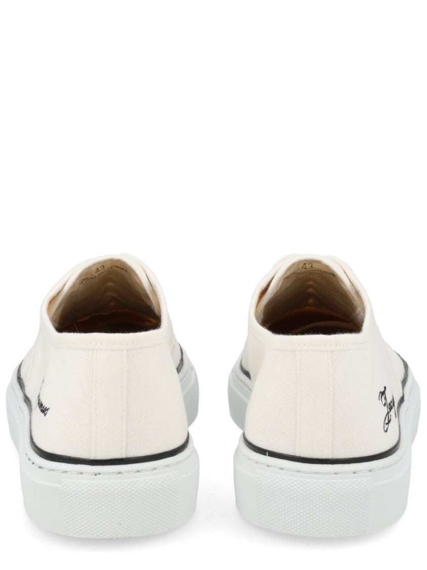 Jacquemus White Féfé Cotton Low-Top Sneakers