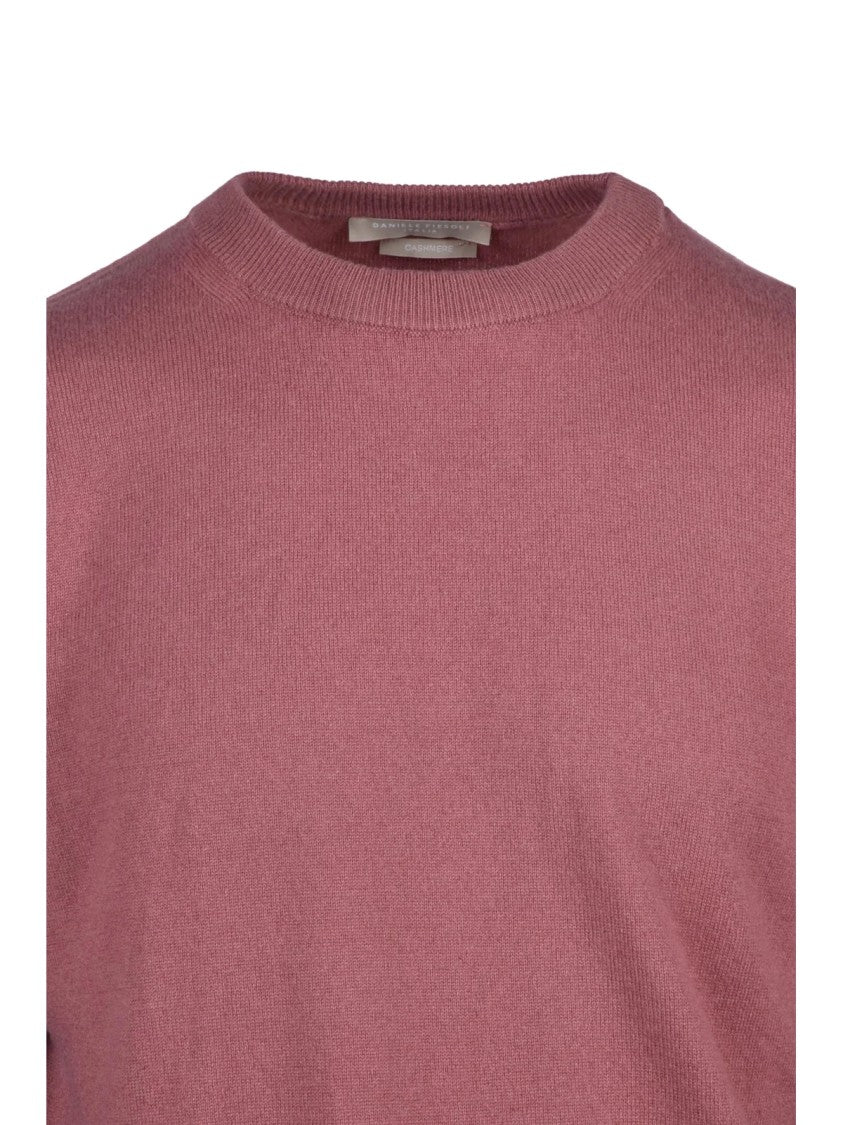 Daniele Fiesoli Old Rose Cashmere Crewneck Sweater