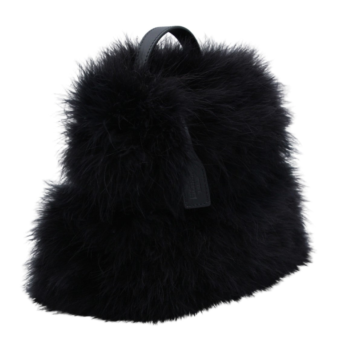 Moschino Plush Black Handbag With Rounded Handle