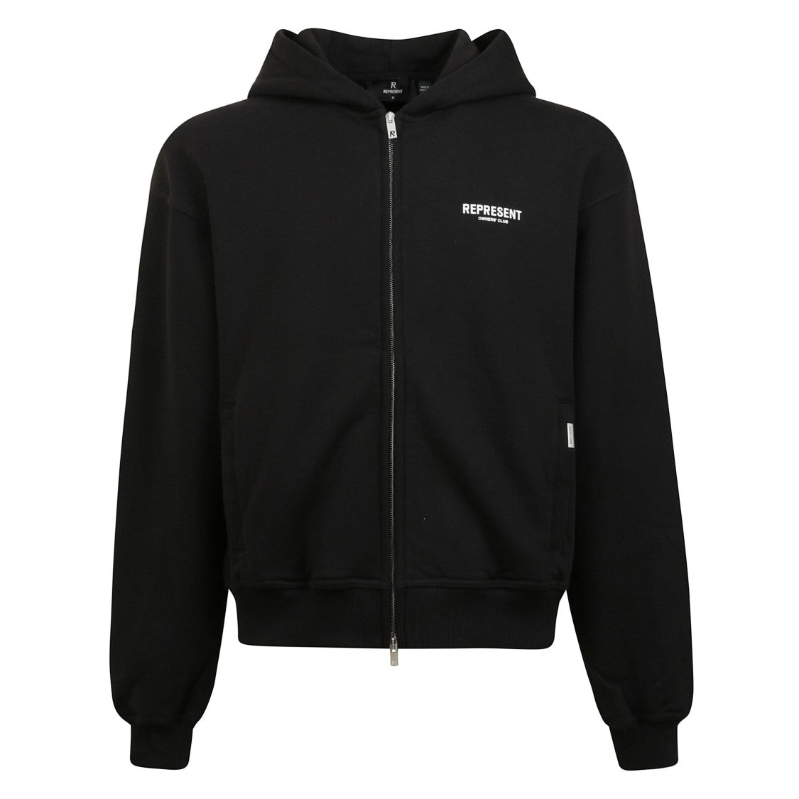 Represent Black Zip-Up Hoodie