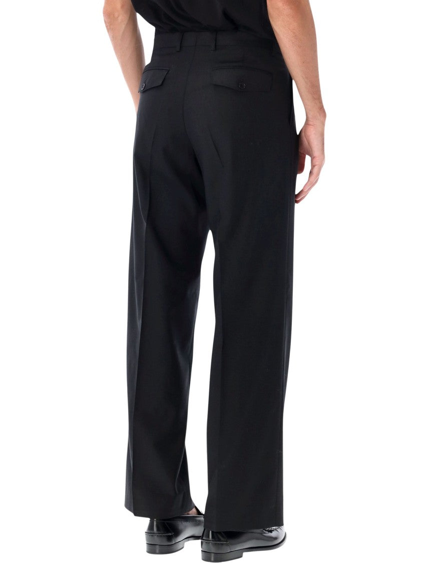 Sunflower Wide Pleated Wool Pants With Tailored Details