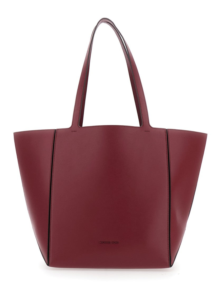 Michael Michael Kors Structured Red Cow Leather Jordi Tote