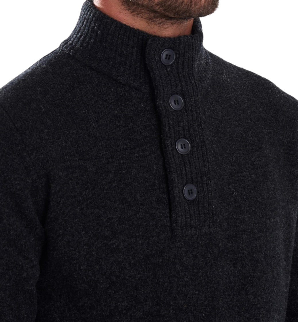 Barbour Dark Charcoal Knit Pullover Sweater