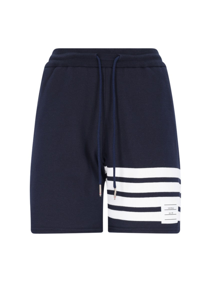 Thom Browne "4-Bar" Sport Shorts – Blue