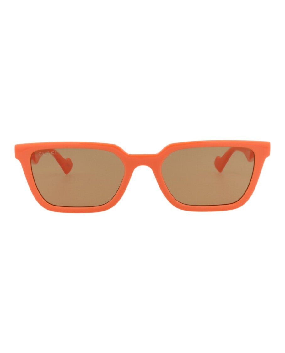 Gucci Square-Frame Injection Sunglasses With Saddle Nose Bridge