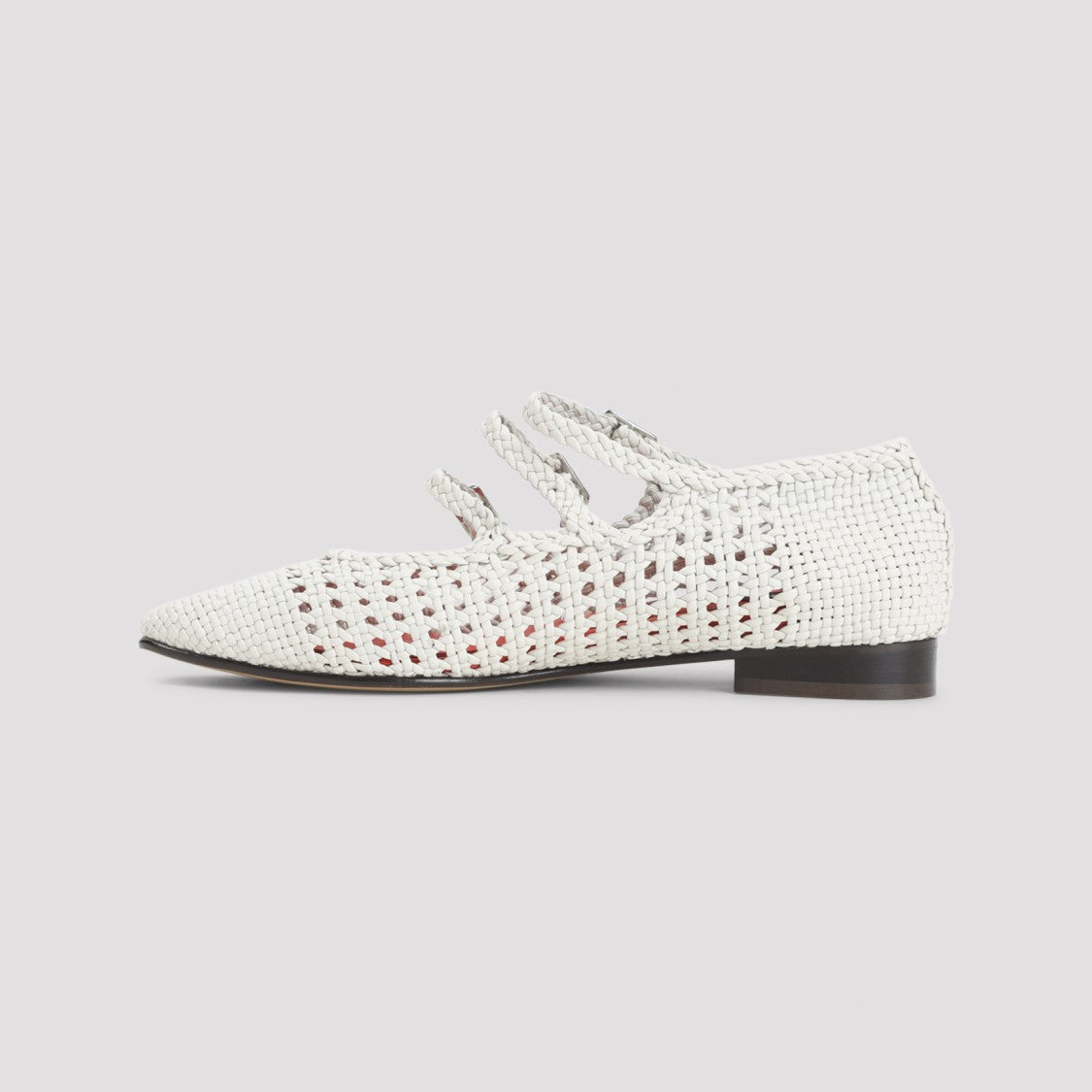 Carel Paris Woven Leather Ballerinas