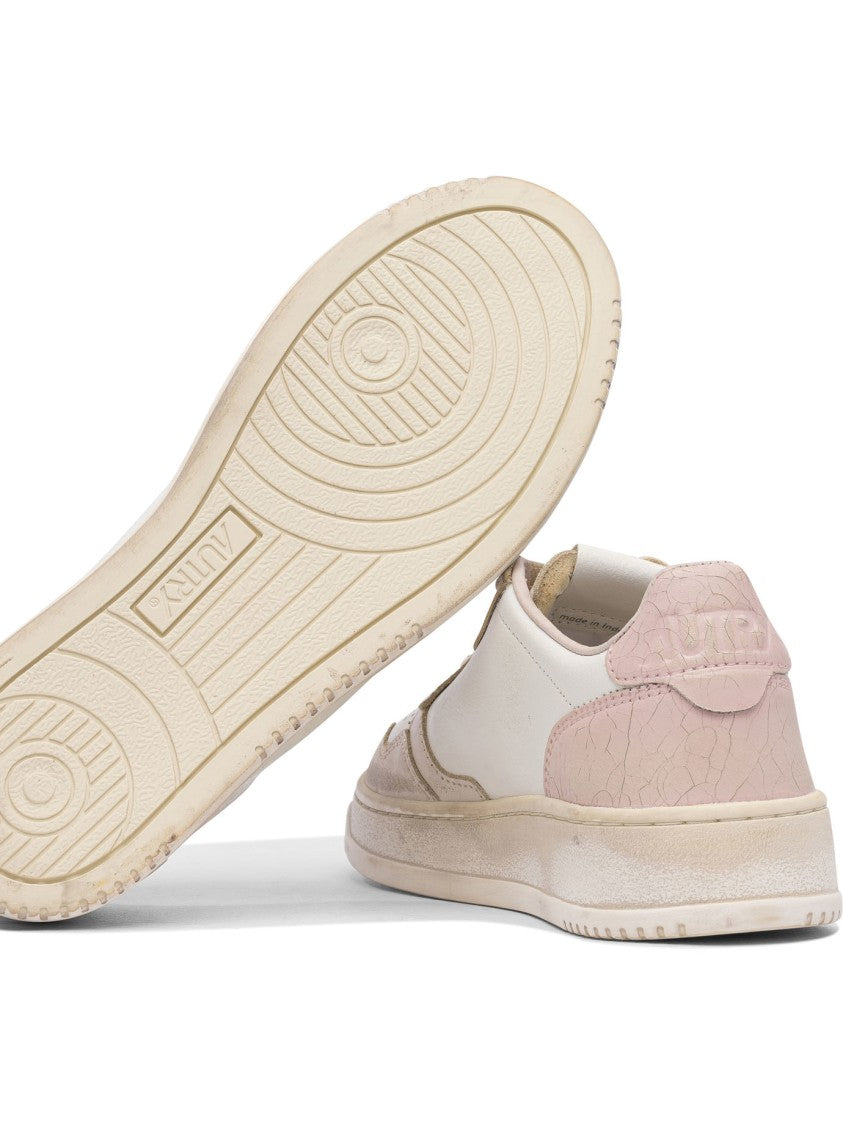 Autry Low-Top Sneakers With Perforated Detailing And Textured Overlays