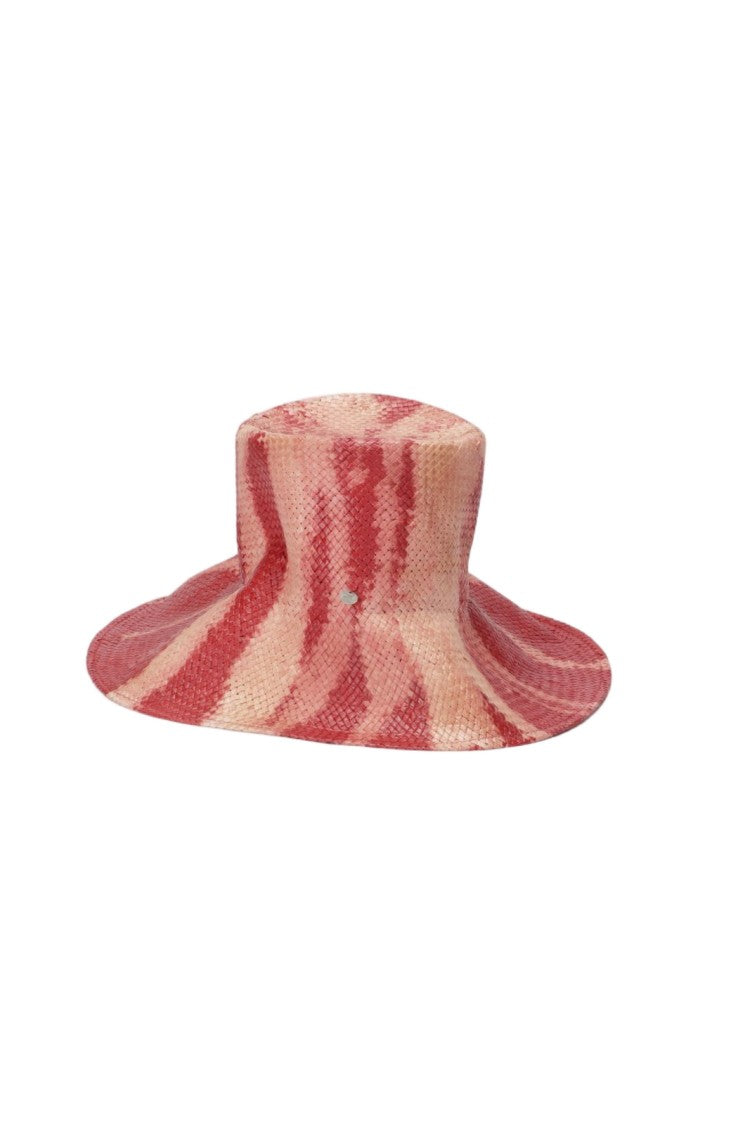 Yesey Wide-Brimmed Textured Hat With Cylindrical Crown