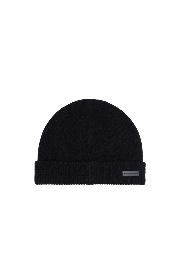 Emporio Armani Black Cashmere Hat